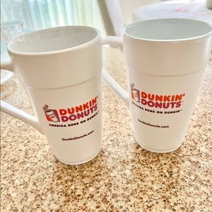 Dunkin Donuts Tall Mugs - 2 pcs